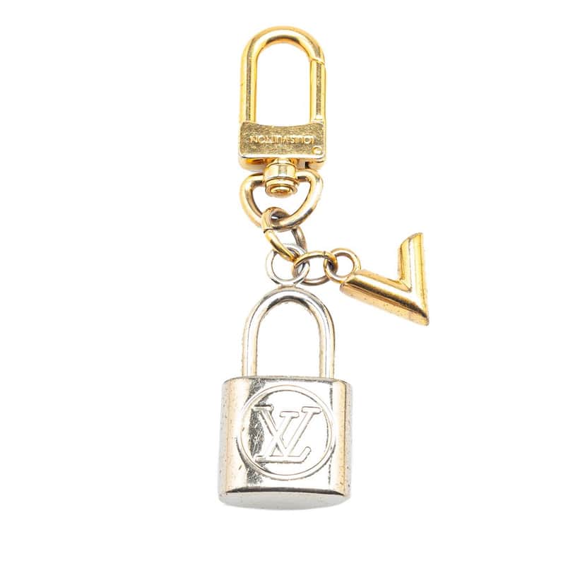 Louis Vuitton Kaleido V Bag Charm and Key Holder Gold Metal Fair condition - Front View