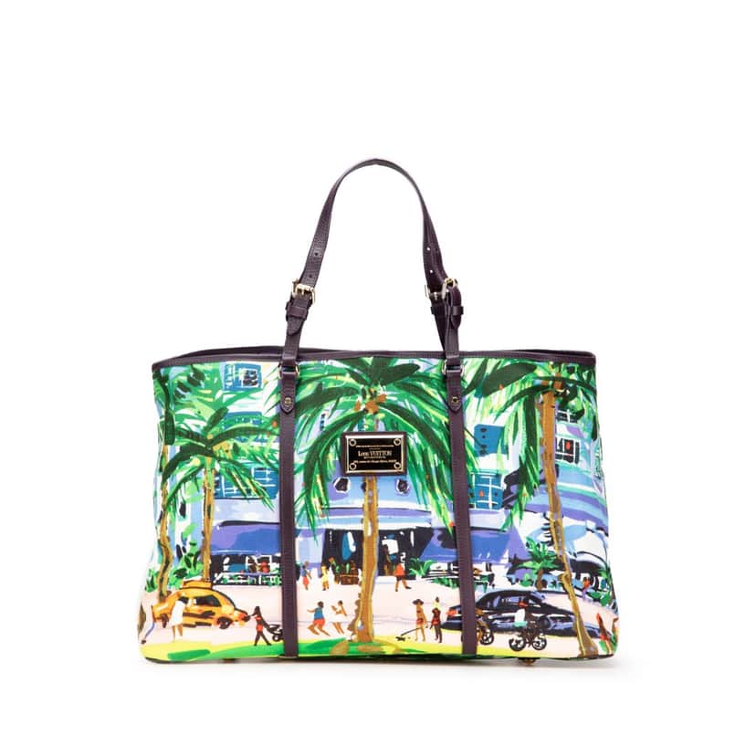 Louis Vuitton Ailleurs Cabas Promenade GM Blue Canvas Good condition - Front View