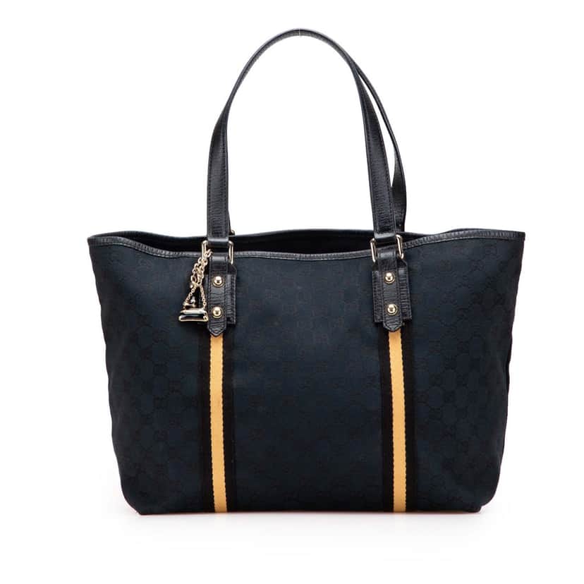 Gucci Large GG Canvas Jolicoeur Tote Black Canvas Very good condition - Front View