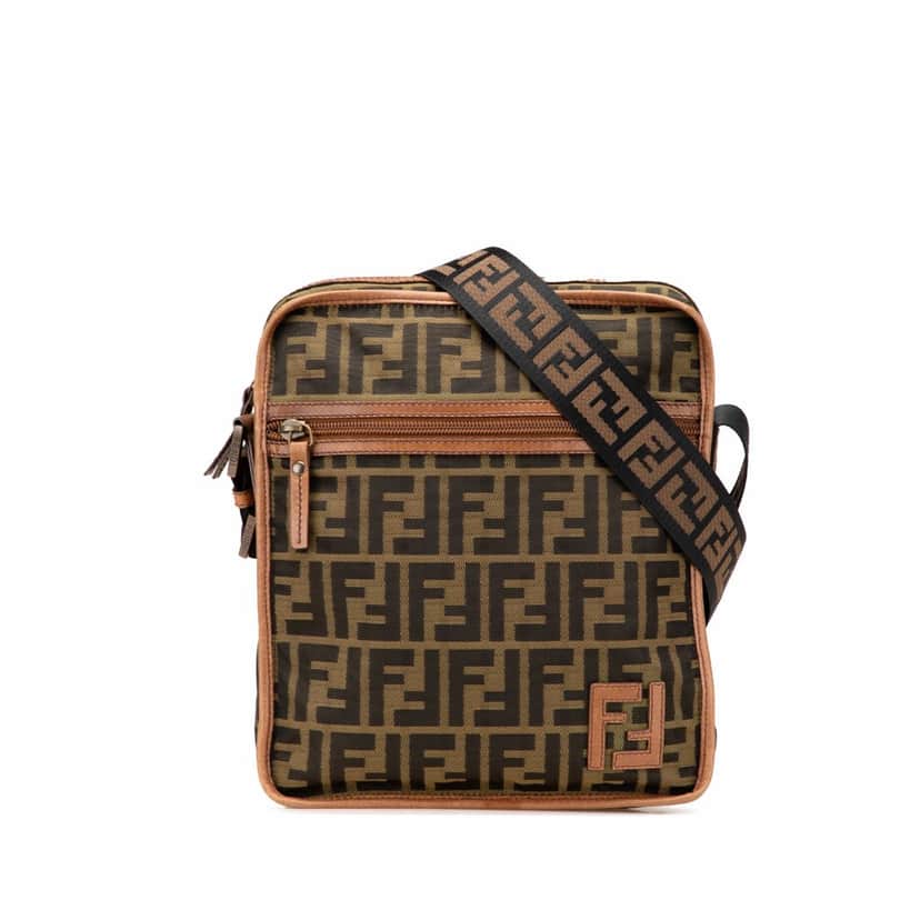 Fendi Zucca Canvas Crossbody Brown Canvas Good condition - Front View