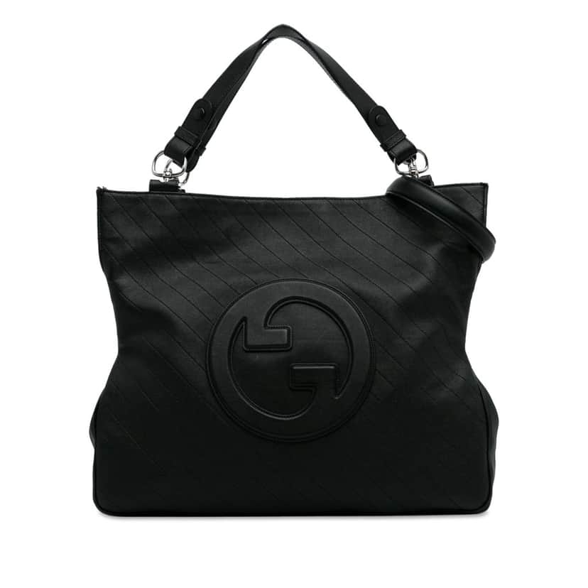 Gucci Medium Blondie Satchel Black Leather Very good condition - Front View