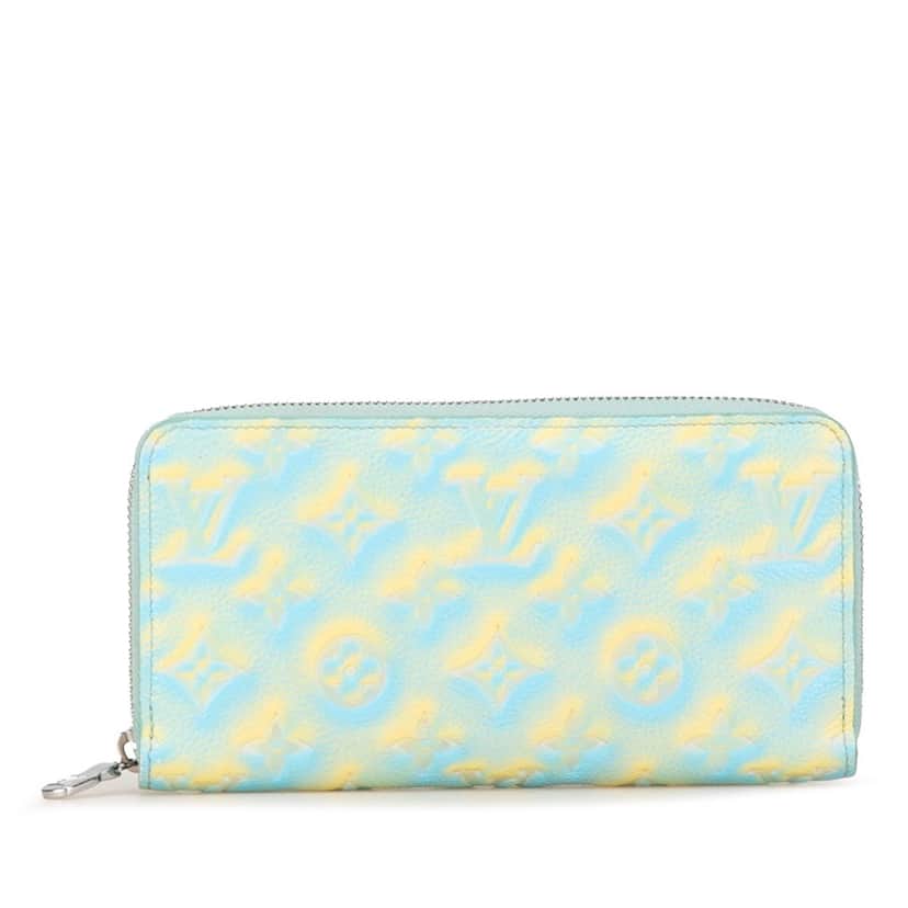 Louis Vuitton Monogram Empreinte Summer Stardust Zippy Wallet Blue Leather Good condition - Front View