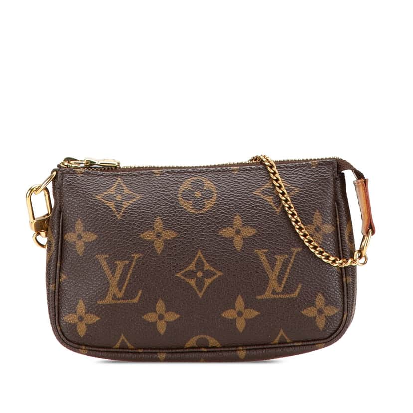 Louis Vuitton Monogram Mini Pochette Accessoires Brown Canvas Good condition - Front View