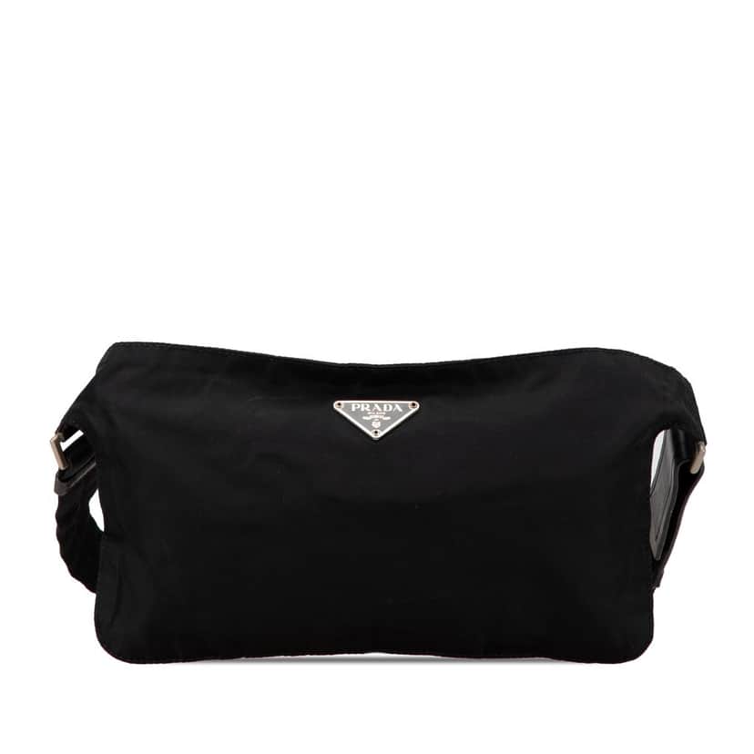 Prada Tessuto Belt Bag Black Fair condition - Front View