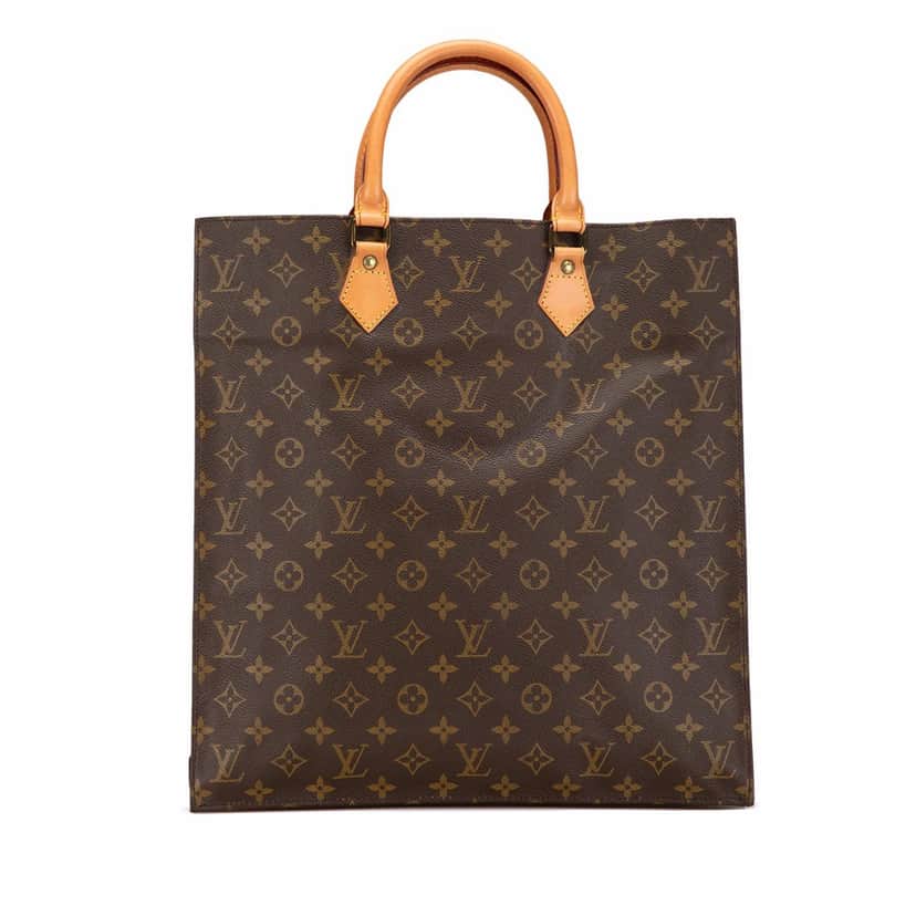 Louis Vuitton Monogram Sac Plat Brown Canvas Fair condition - Front View