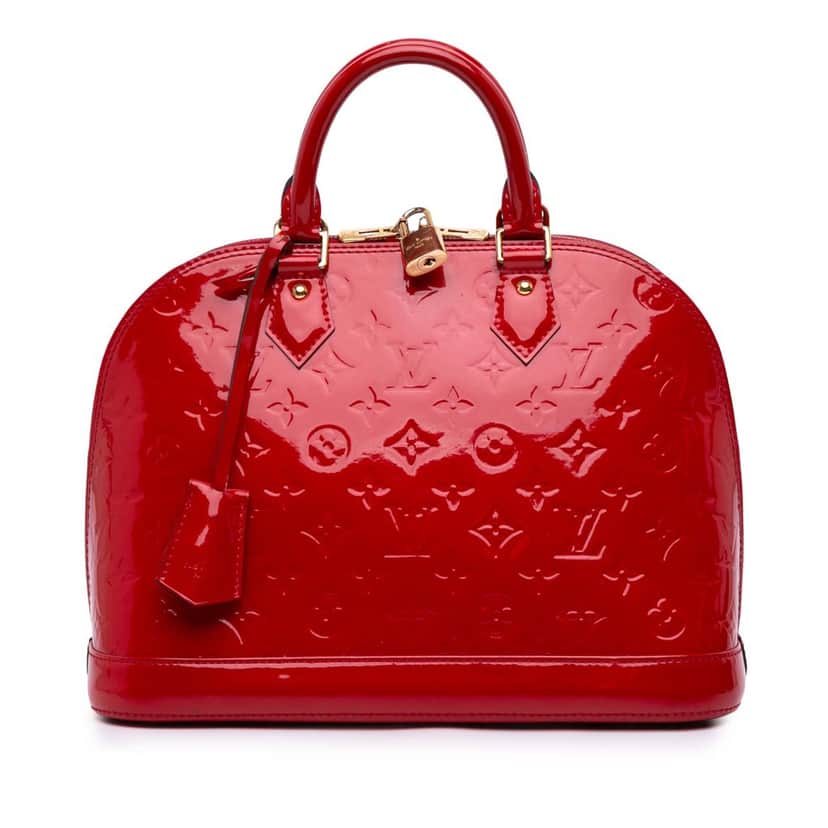 Louis Vuitton Monogram Vernis Alma PM Red Leather Good condition - Front View