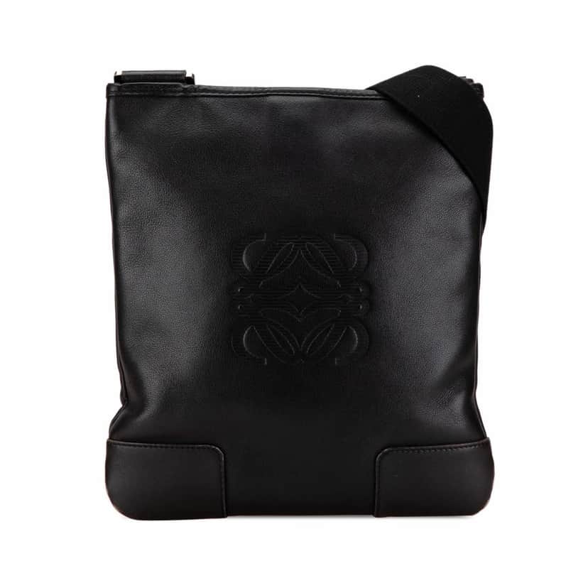 Loewe Anagram Leather Crossbody Black Leather Good condition - Front View