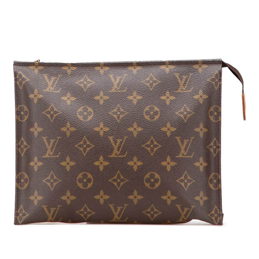 Louis Vuitton Monogram Toiletry Pouch 26 Brown Canvas Good condition - Front View