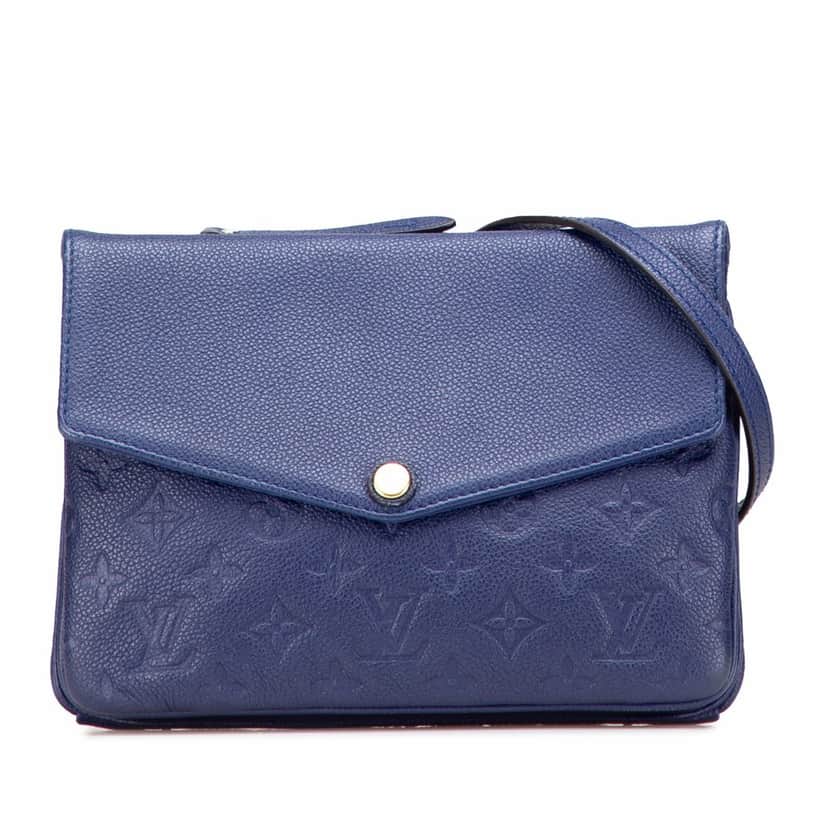 Louis Vuitton Monogram Empreinte Twice Blue Leather Good condition - Front View