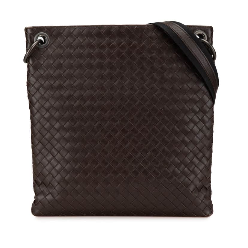 Bottega Veneta Nappa Intrecciato Crossbody Brown Leather Good condition - Front View