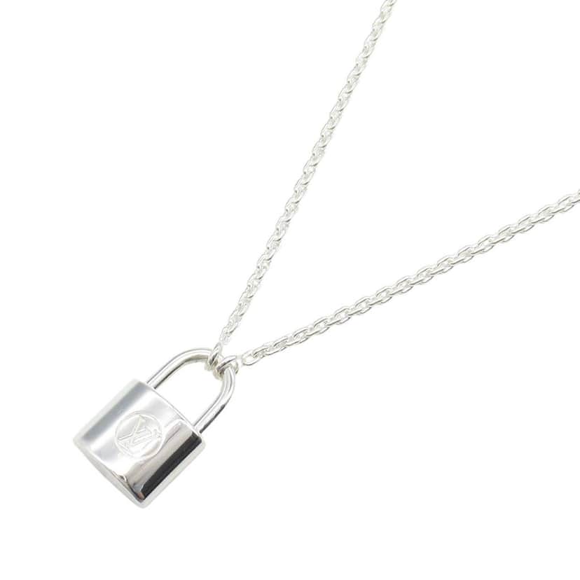Louis Vuitton Sterling Silver Lockit Pendant Necklace Silver Silver Good condition - Front View