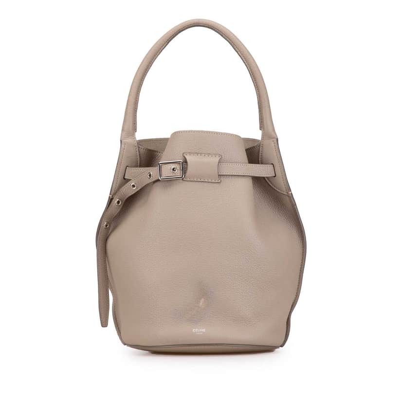 Celine Leather Big Bag Bucket Brown Leather Very good condition - Front View