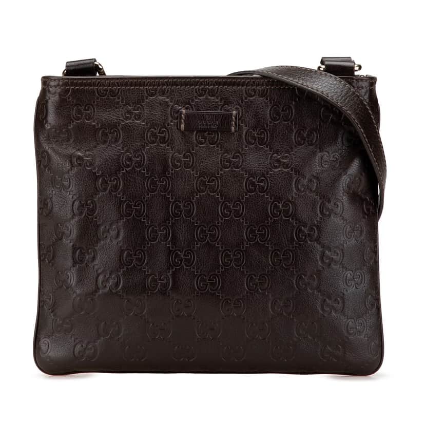 Gucci Guccissima Crossbody Brown Leather Good condition - Front View