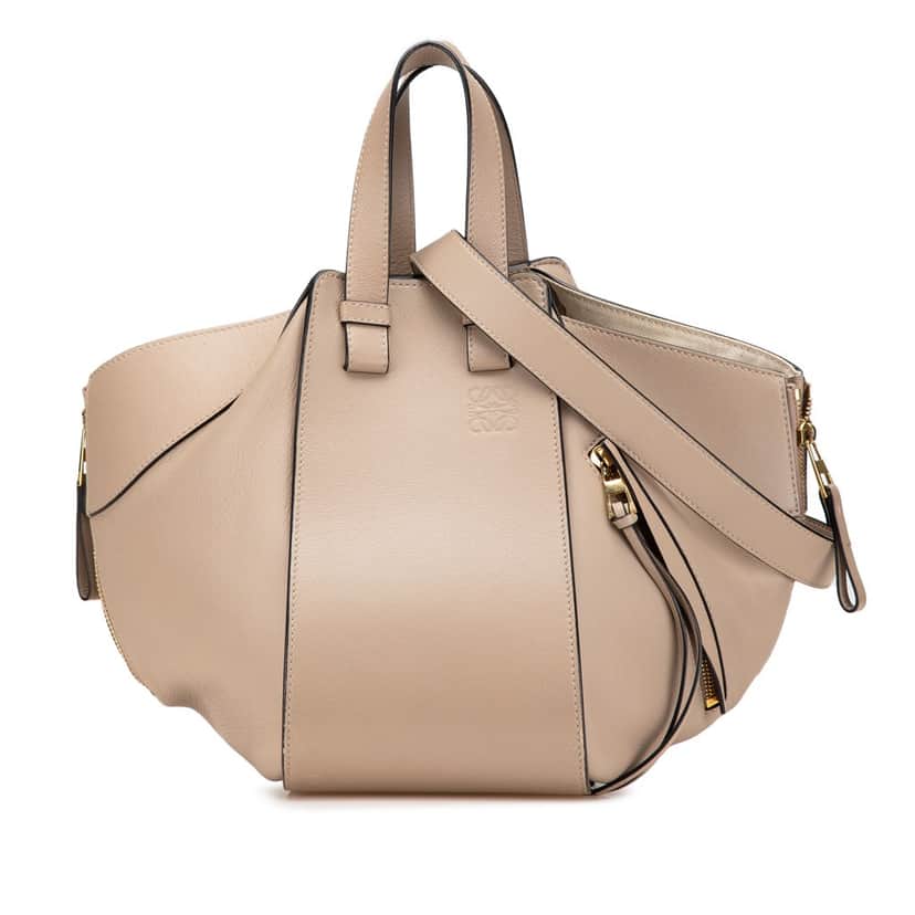 Loewe Small Leather Hammock Bag Brown Leather Good condition - Front View