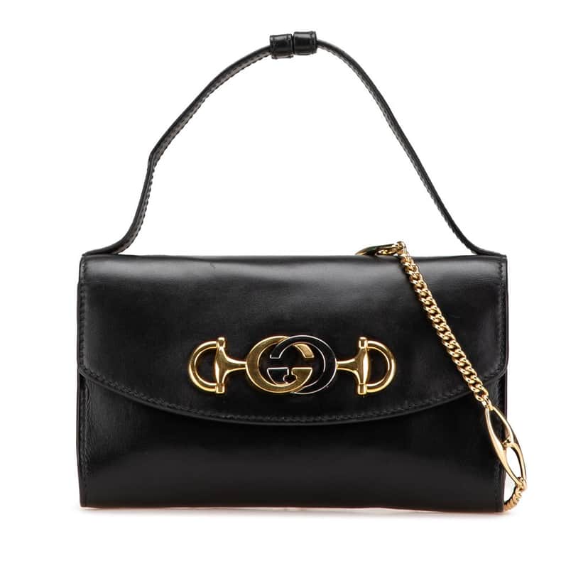 Gucci Mini Leather Zumi Satchel Black Leather Good condition - Front View
