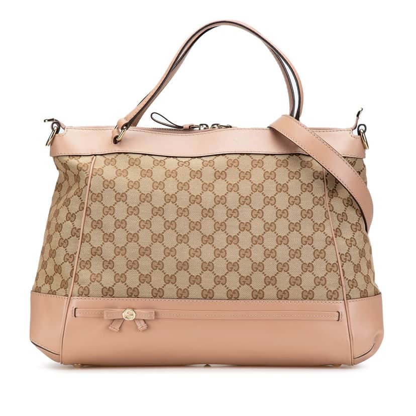 Gucci GG Canvas Mayfair Satchel Brown Canvas Good condition - Front View
