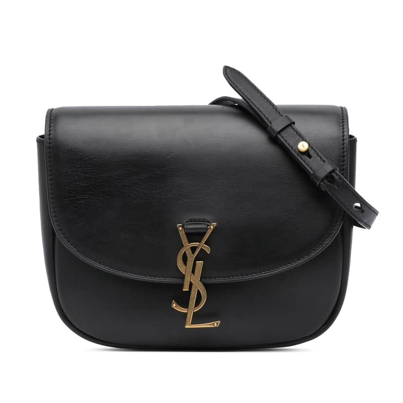 Saint Laurent Medium Leather Monogram Kaia Crossbody Black Leather Good condition - Front View