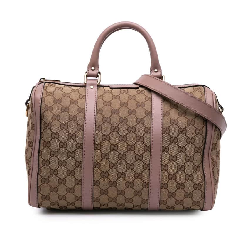 Gucci GG Canvas Joy Boston Bag Brown Canvas Good condition - Front View