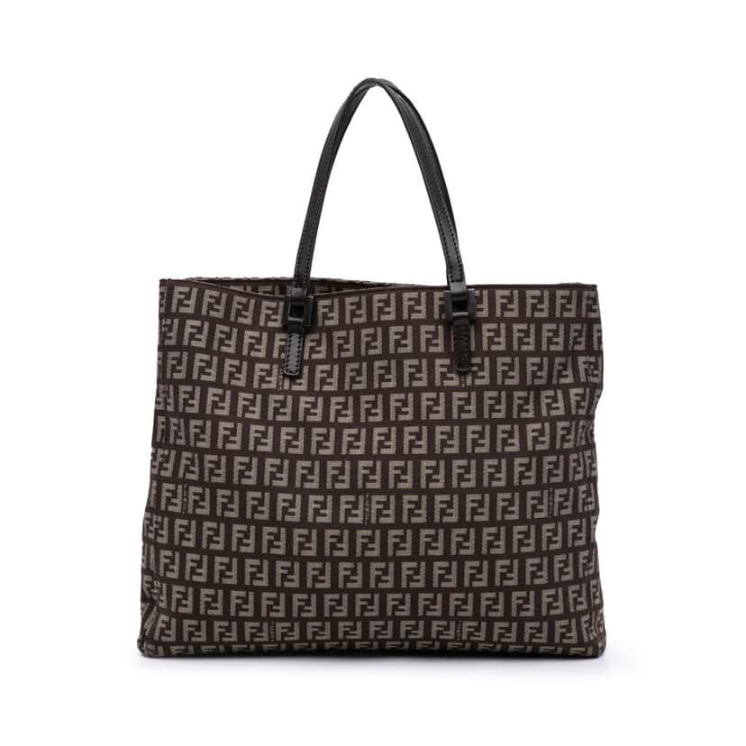 Fendi Zucchino Canvas Tote Brown Canvas Good condition - Front View