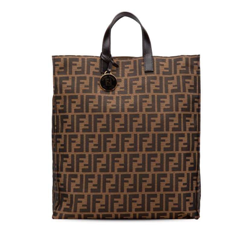 Fendi Zucca Canvas Shopping Tote Brown Canvas Good condition - Front View