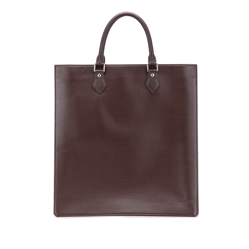 Louis Vuitton Epi Sac Plat GM Brown Leather Good condition - Front View