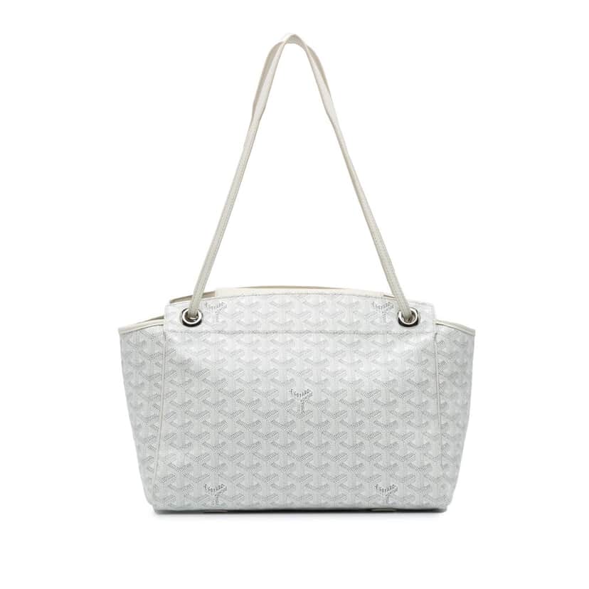 Goyard Goyardine Rouette PM White Canvas Good condition - Front View