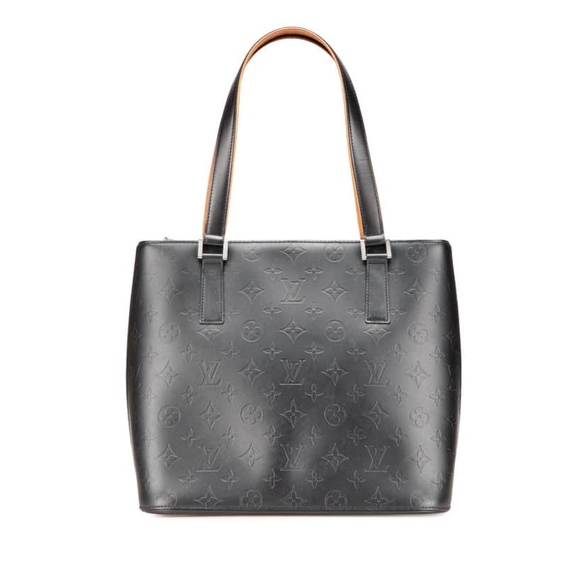 Louis Vuitton Monogram Mat Stockton Grey Leather Fair condition - Front View