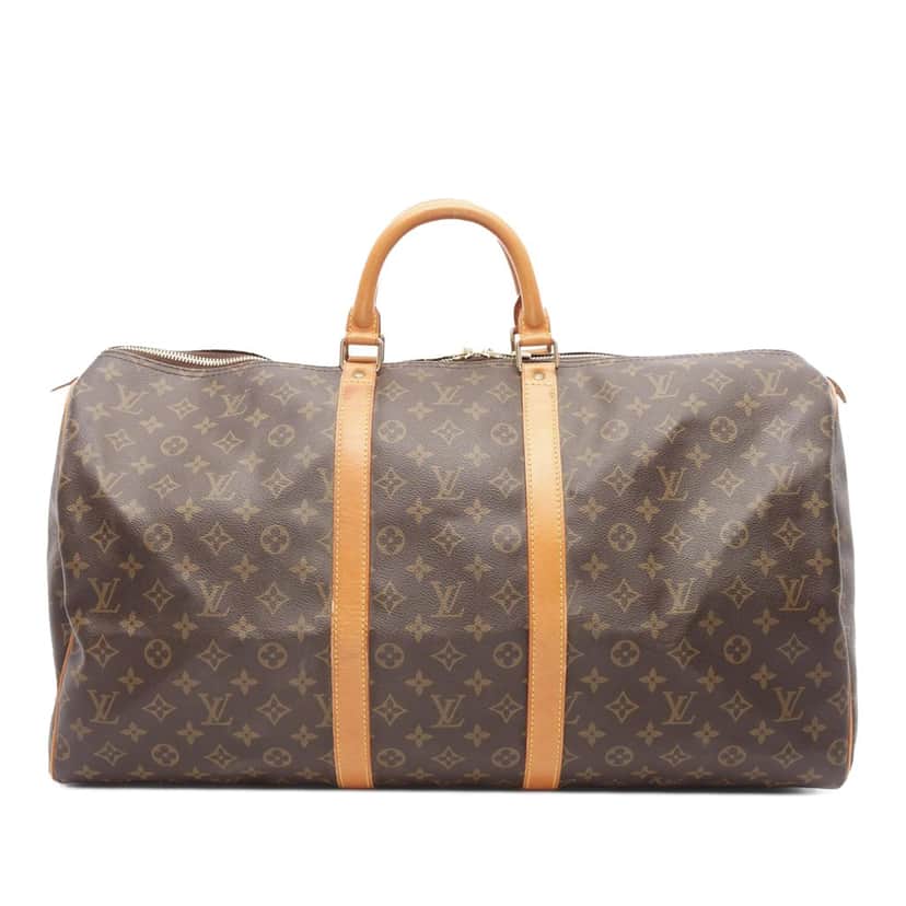 Louis Vuitton Monogram Keepall 55 Brown Canvas Good condition - Front View