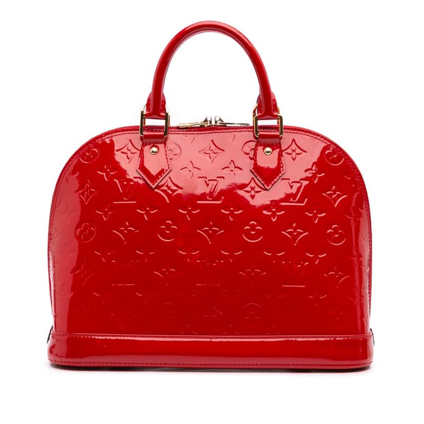 Louis Vuitton Monogram Vernis Alma PM Red Leather Good condition - Front View