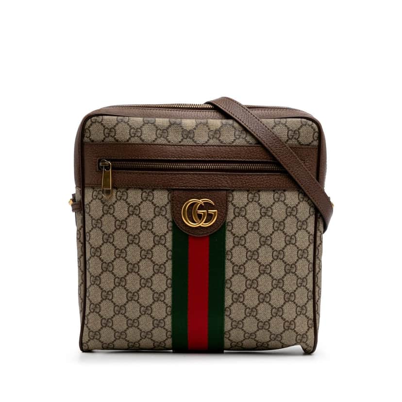 Gucci Medium GG Supreme Ophidia Crossbody Brown Canvas Good condition - Front View