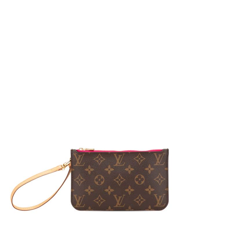 Louis Vuitton Monogram Neverfull Pouch Brown Canvas Good condition - Front View