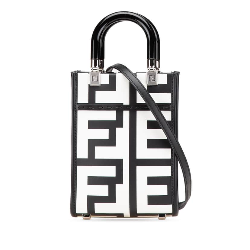 Fendi Marc Jacobs Mini Leather Sunshine Shopper Tote White Leather Good condition - Front View