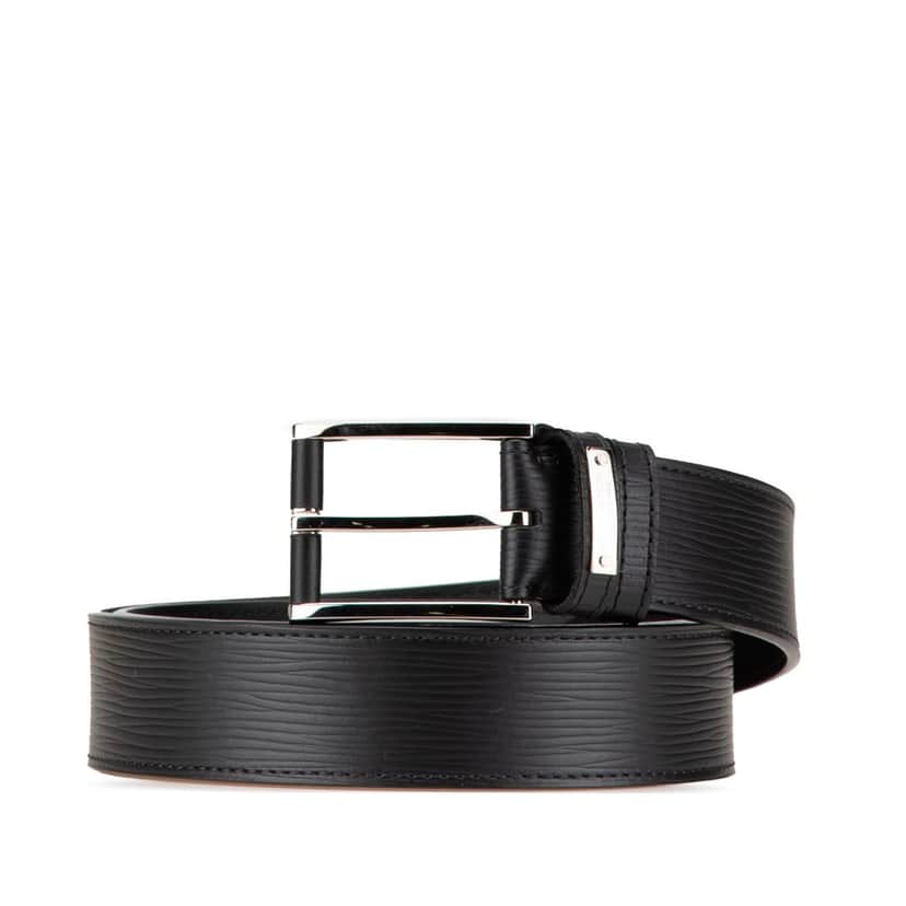 Louis Vuitton Epi Legend Buckle Belt Black Leather Good condition - Front View