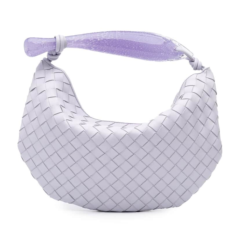 Bottega Veneta Limited Edition Murano Glass Lambskin Intrecciato Sardine Purple Leather Good condition - Front View