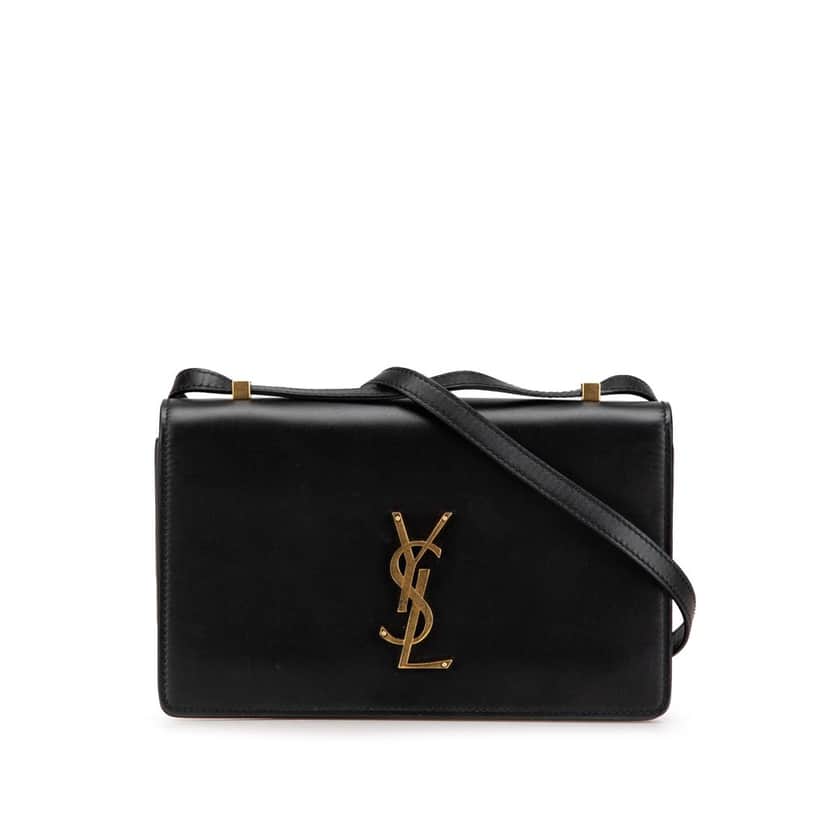 Saint Laurent Small Calfskin Dylan Crossbody Black Leather Good condition - Front View