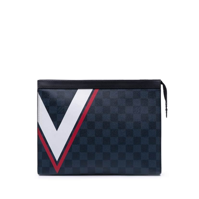 Louis Vuitton Damier Graphite Americas Cup Voyage Pouch MM Black Canvas Good condition - Front View