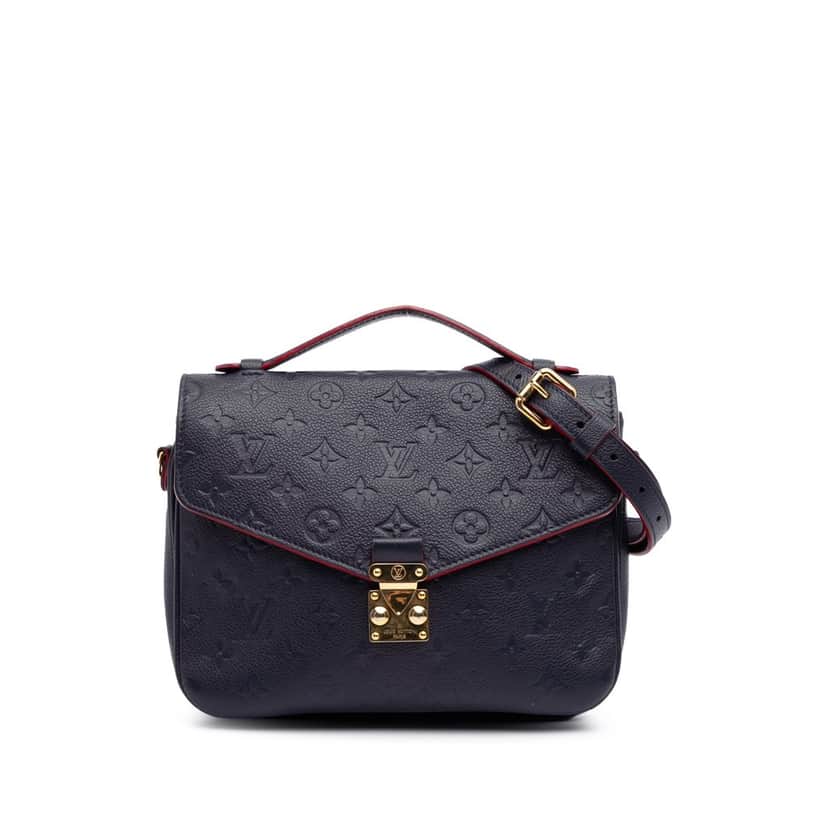 Louis Vuitton Monogram Empreinte Pochette Metis Blue Leather Good condition - Front View