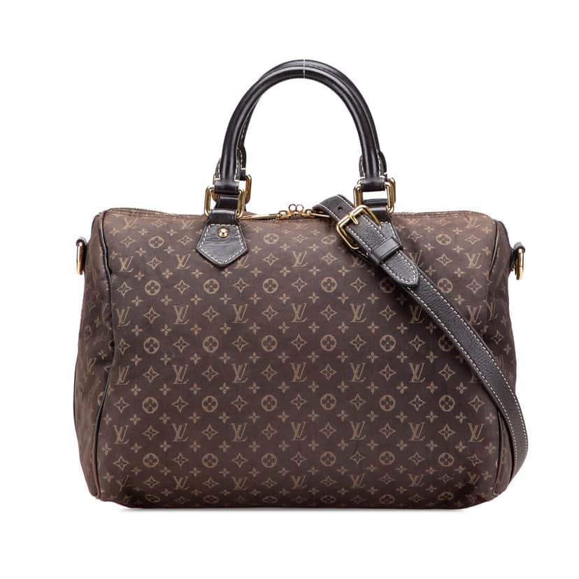 Louis Vuitton Monogram Mini Lin Speedy Bandouliere 30 Brown Cotton Good condition - Front View