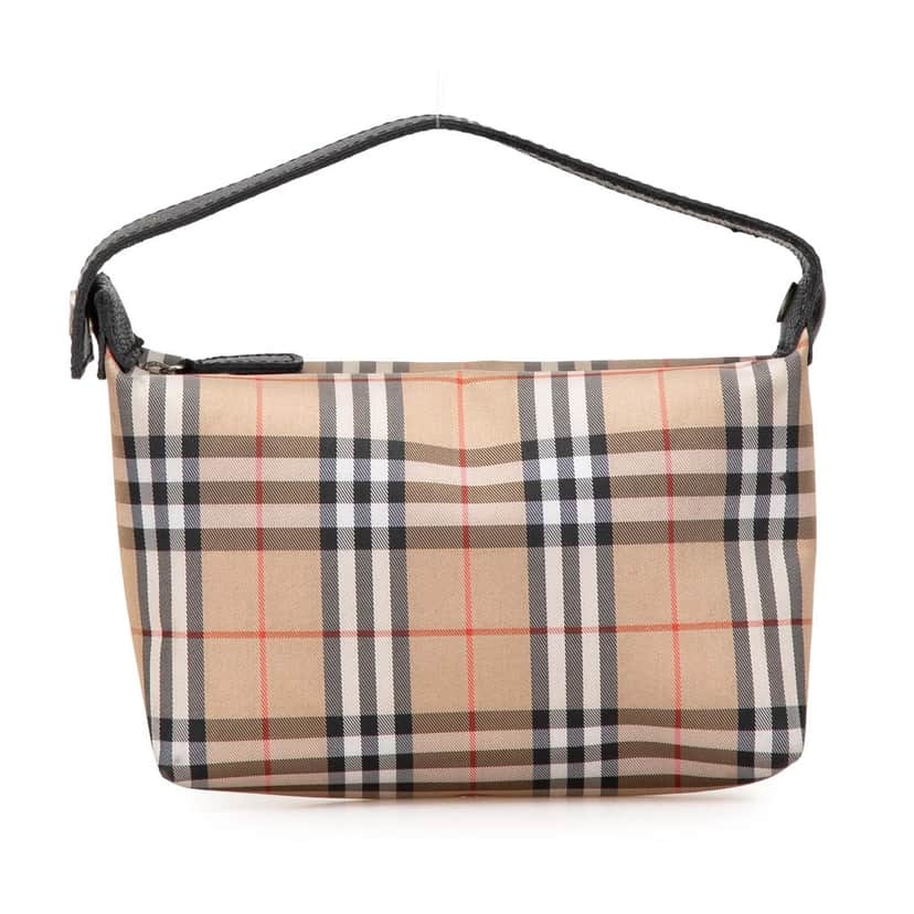 Burberry House Check Canvas Handbag Brown Canvas Good condition - Front View