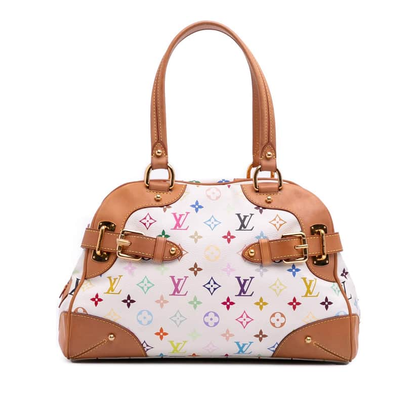 Louis Vuitton Monogram Multicolore Claudia White Canvas Good condition - Front View