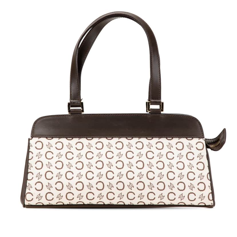 Celine C Macadam Canvas Handbag Brown Canvas Good condition - Front View