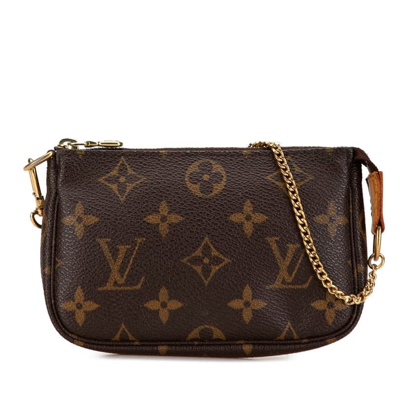 Louis Vuitton Monogram Mini Pochette Accessoires Brown Canvas Good condition - Front View