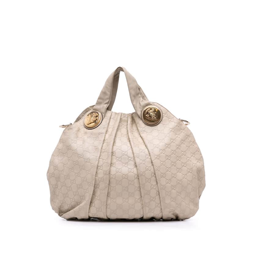 Gucci Guccissima Hysteria Satchel Brown Leather Good condition - Front View