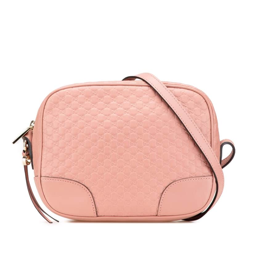 Gucci Microguccissima Bree Crossbody Pink Leather Good condition - Front View