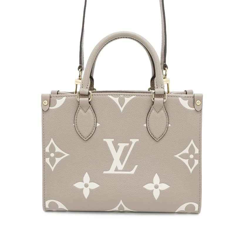 Louis Vuitton Bicolor Monogram Empreinte Giant OnTheGo PM Brown Leather Good condition - Front View