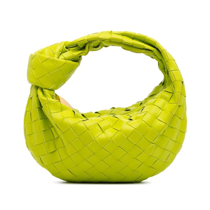 Bottega Veneta Mini Nappa Intrecciato Jodie Green Leather Good condition - Front View