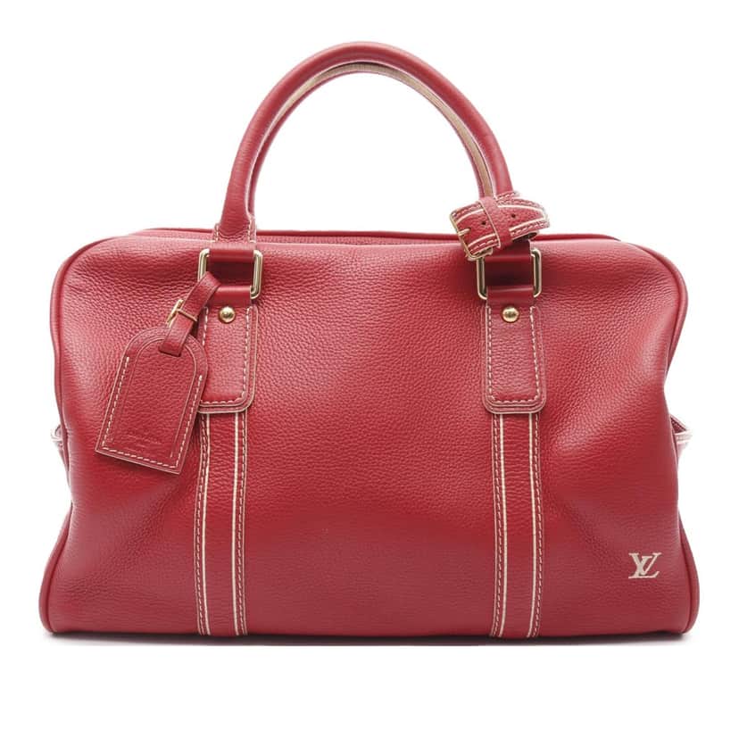 Louis Vuitton Tobago Carryall Red Leather Good condition - Front View