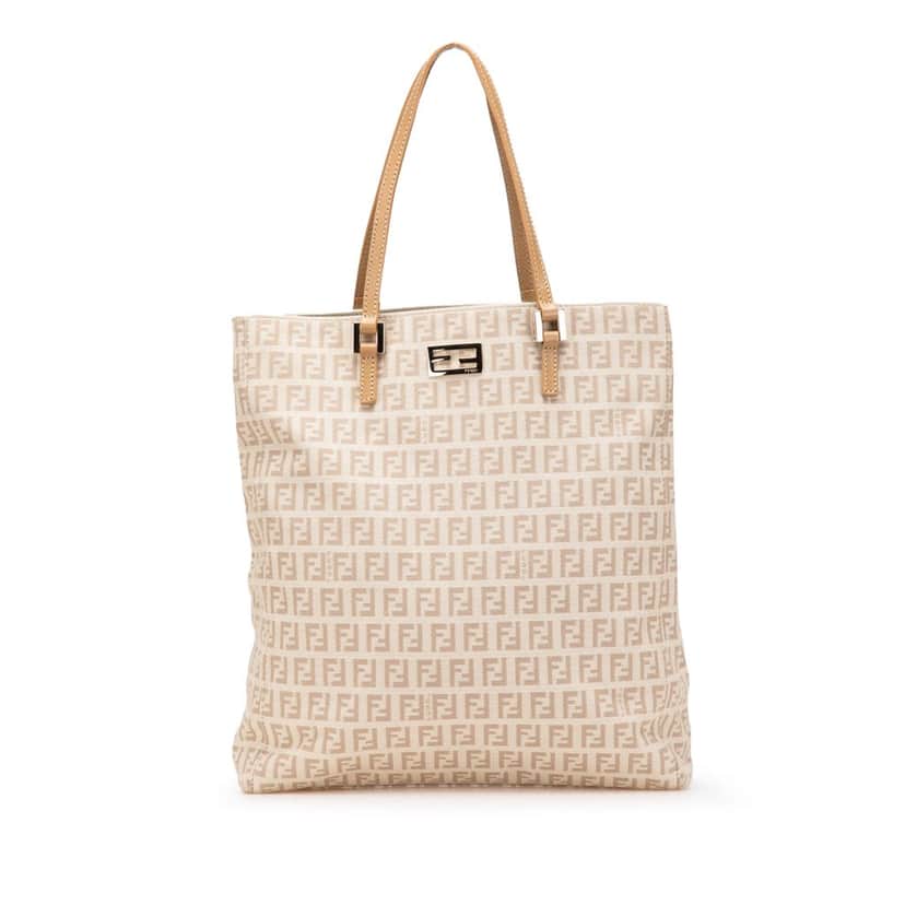 Fendi Zucchino Canvas Tote Brown Canvas Very good condition - Front View