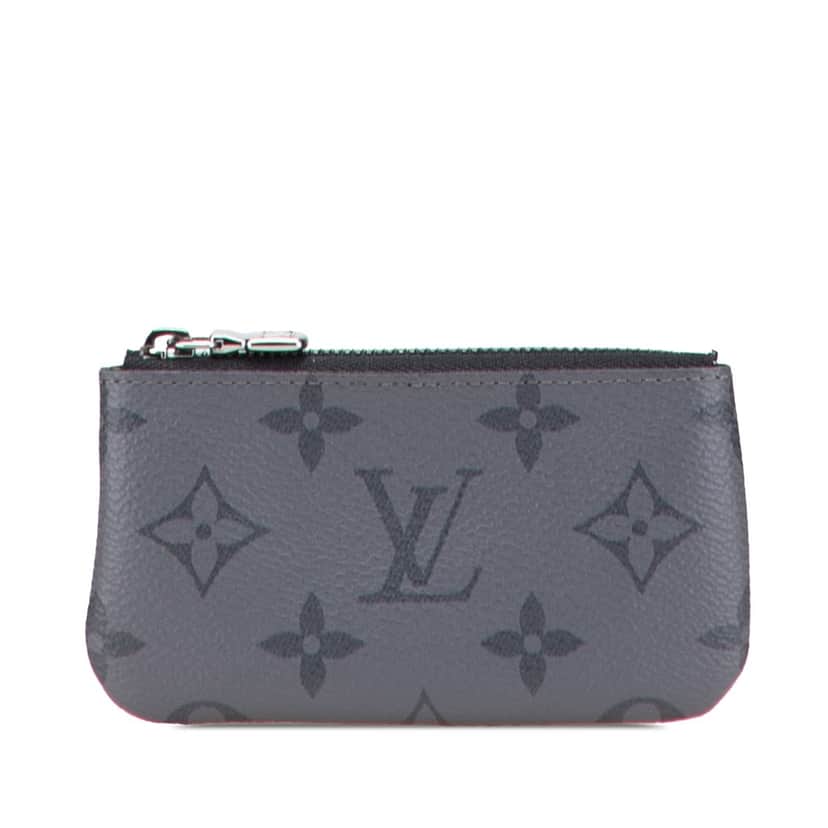 Louis Vuitton Monogram Eclipse Reverse Trio Messenger Key Pouch Grey Canvas Good condition - Front View