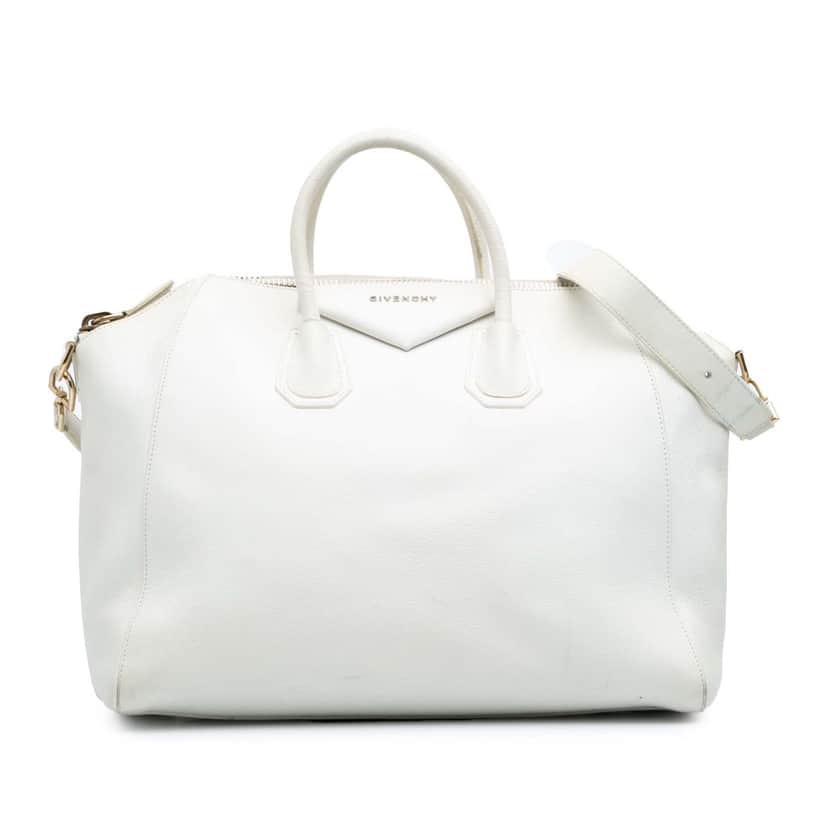 Givenchy Large Leather Antigona Satchel White Leather Good condition - Front View